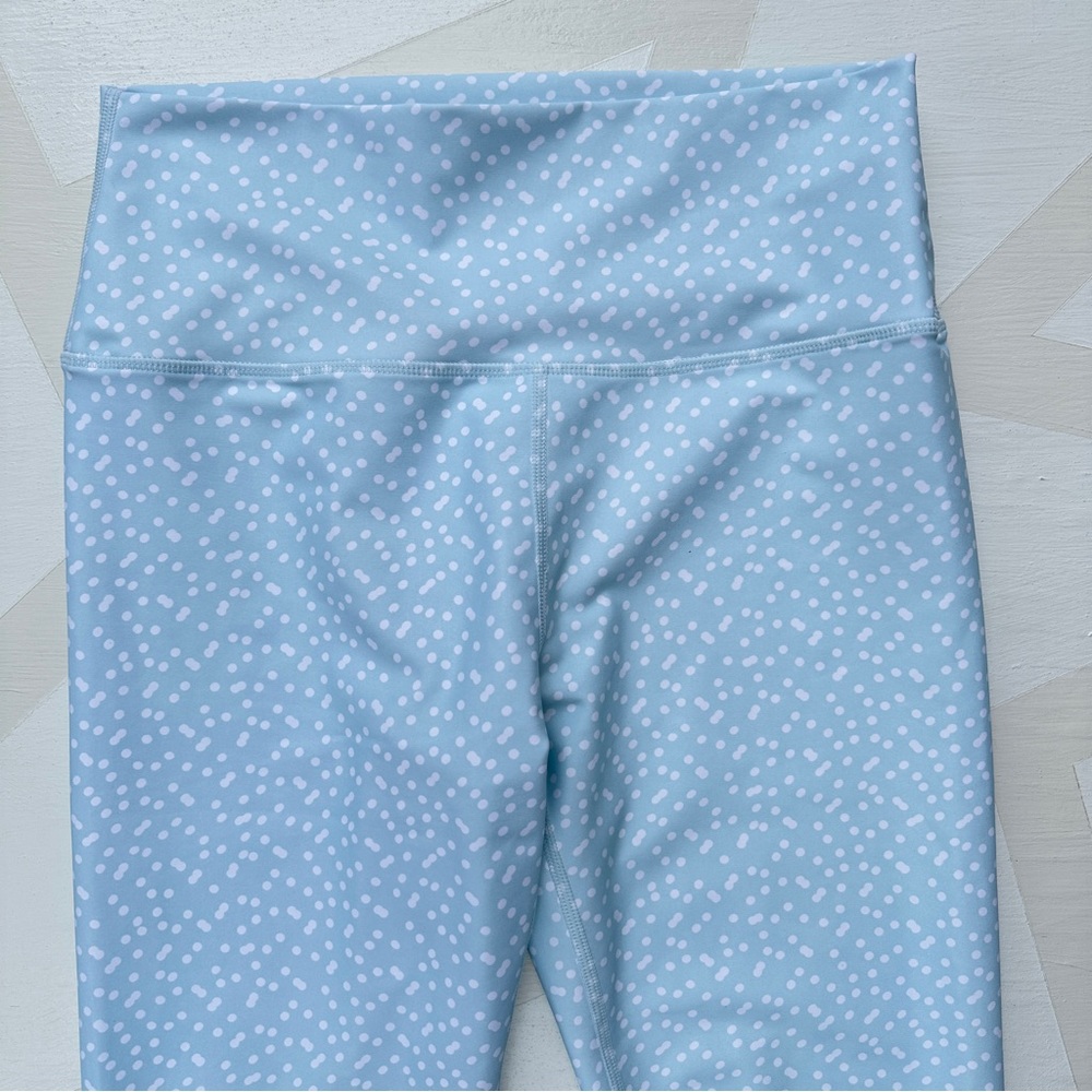 Betsey Johnson 7/8 Polka Dot Leggings Starlite Blue Size M - Picture 3 of 7
